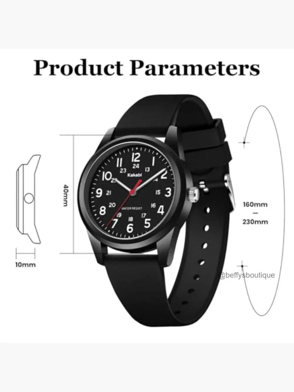 Military 24 Hour Easy Read Analog Quartz Wristwatch Silicone Strap 30M